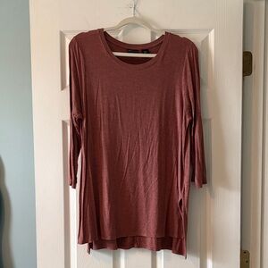 Jones New York Women's Long Sleeve Top in Warm Brown